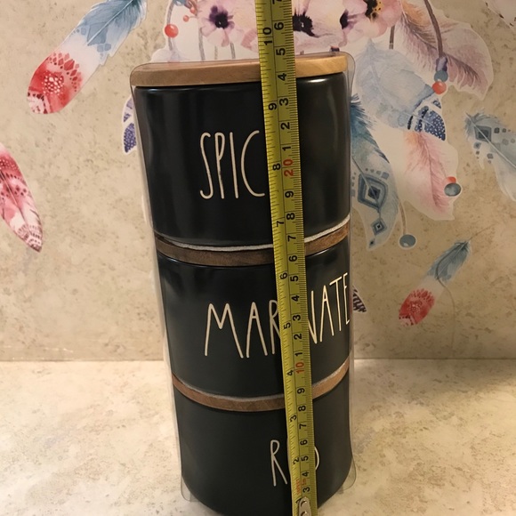 Rae Dunn Black Stacking Seasoning Jars - Picture 5 of 7